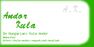 andor kula business card
